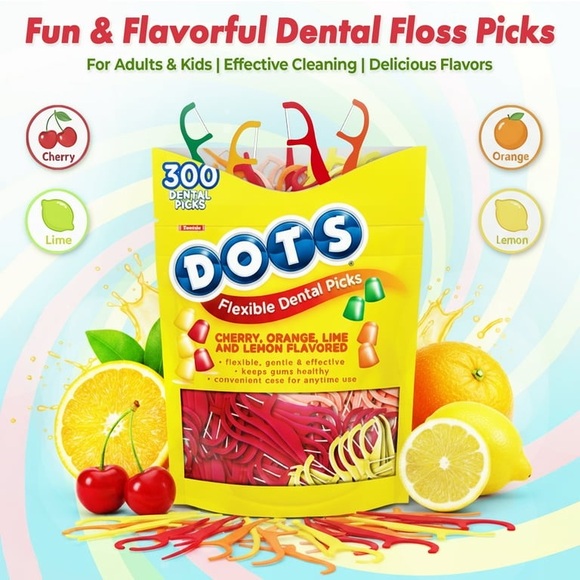 Dental Floss Picks Flavored Dots or Razzles - Picture 4 of 14